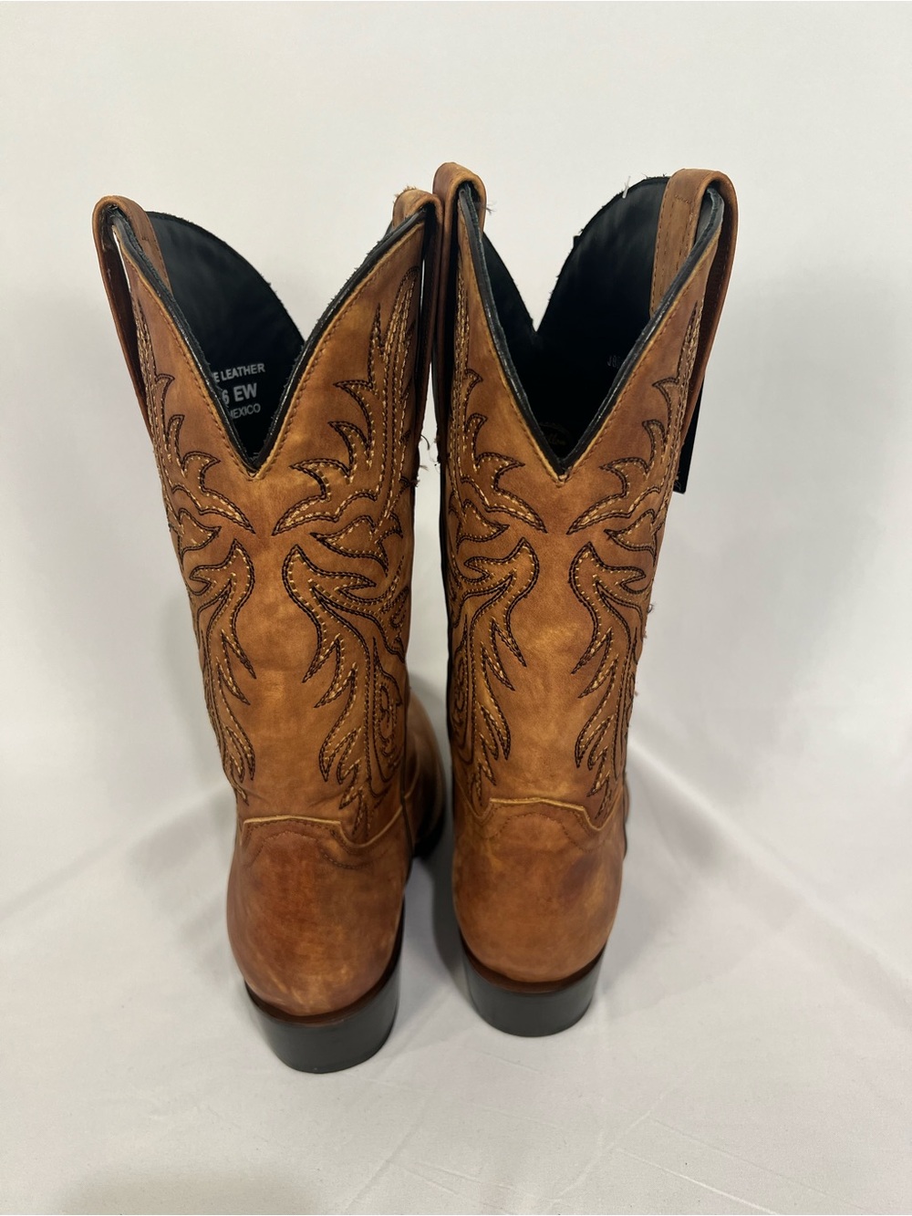 J.B. Dillon Brown Leather Western Cowboy Boots - Picture 6 of 16